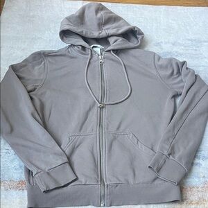 H&M Taupe Zip-Up Hoodie